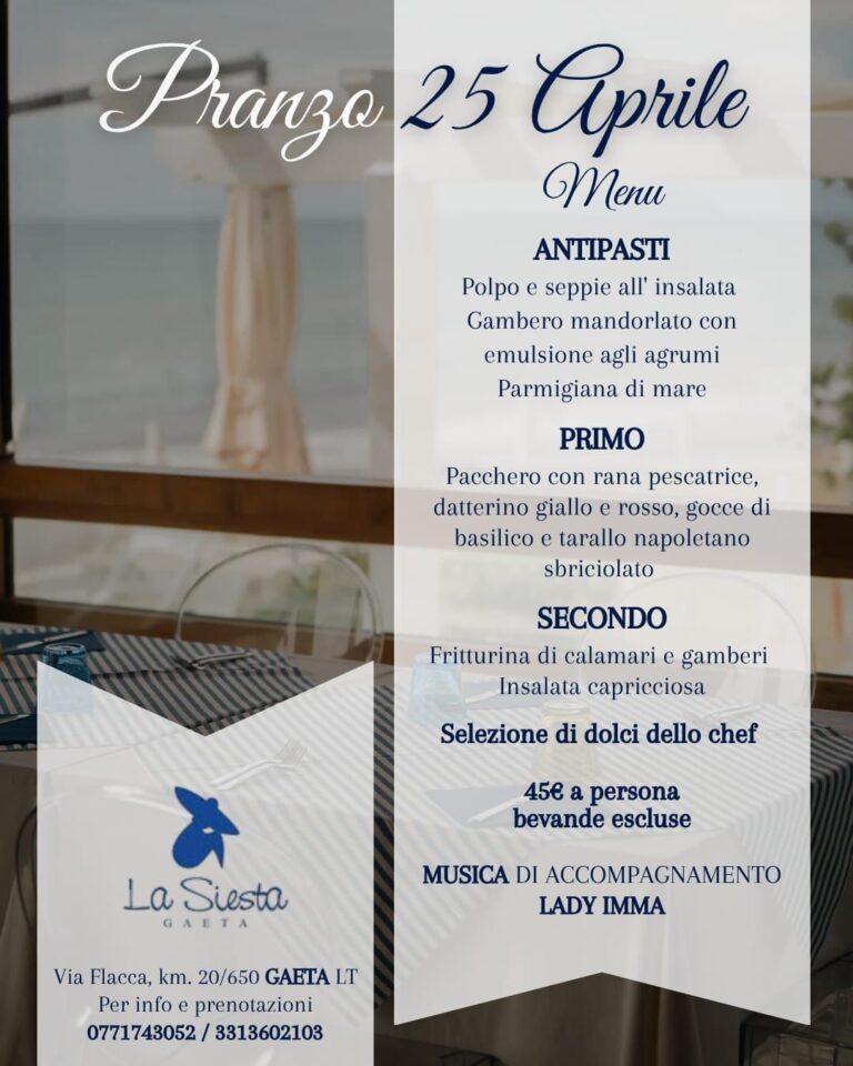 Pranzo del 25 Aprile 2026