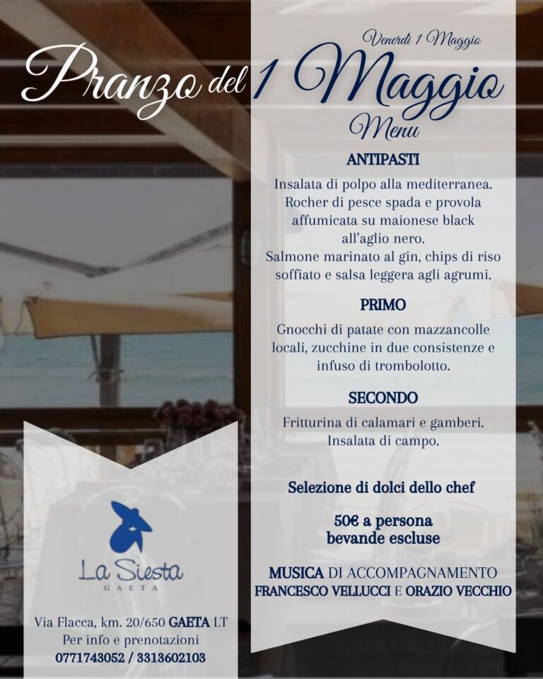 Pranzo del Primo Maggio 2026
